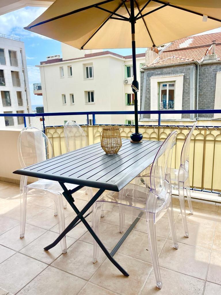 Ferienwohnung Les Rivages 2P Terrasse Parking Menton Exterior foto