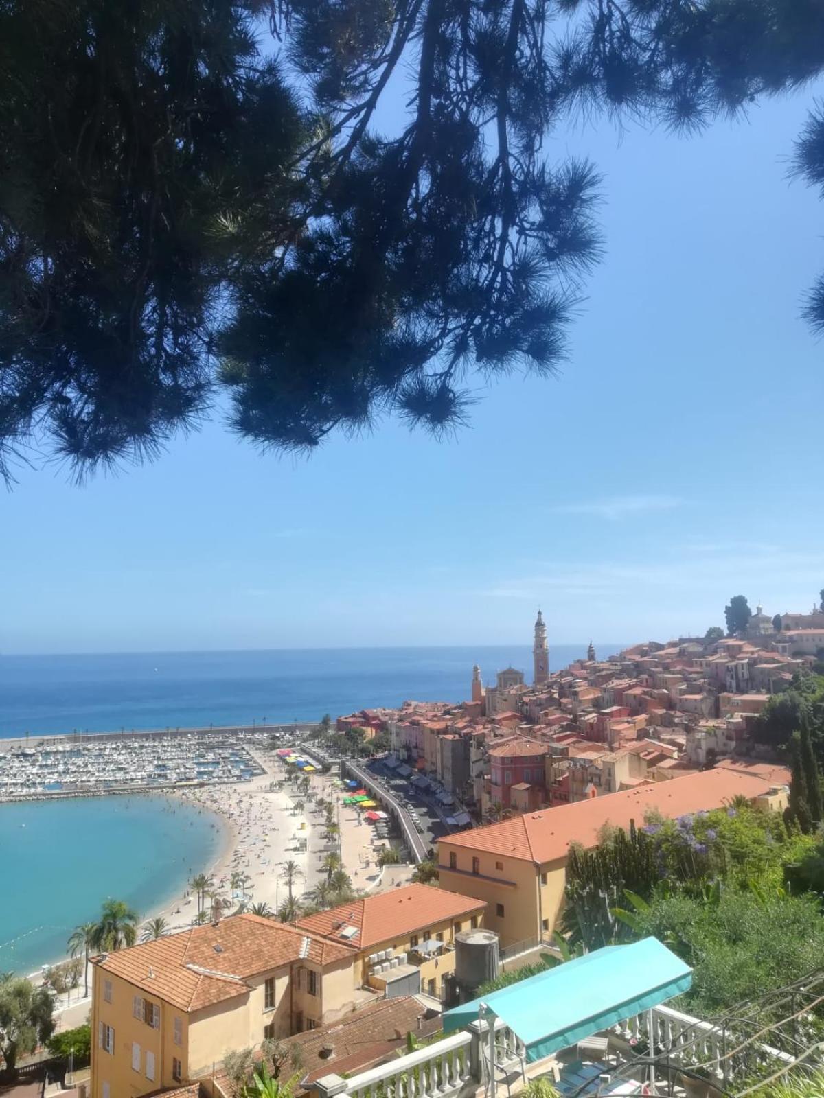 Ferienwohnung Les Rivages 2P Terrasse Parking Menton Exterior foto