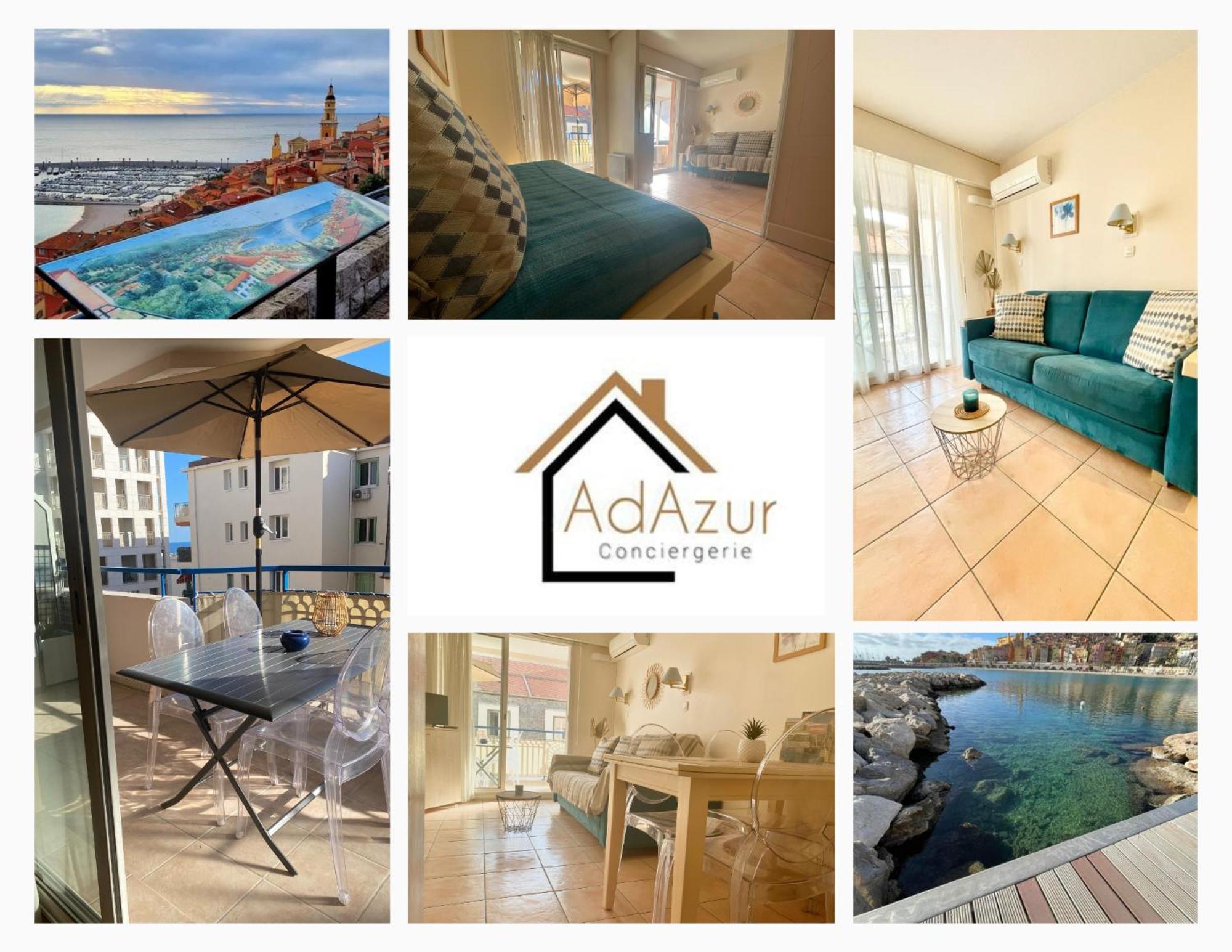 Ferienwohnung Les Rivages 2P Terrasse Parking Menton Exterior foto
